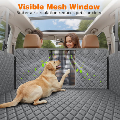4-in-1 Waterproof Hammock Dog Car Seat Cover for Back Seat