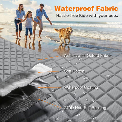 4-in-1 Waterproof Hammock Dog Car Seat Cover for Back Seat